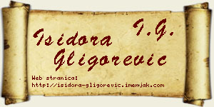 Isidora Gligorević vizit kartica